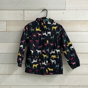 Joules youth heavy winter coat 9-10y Horse print